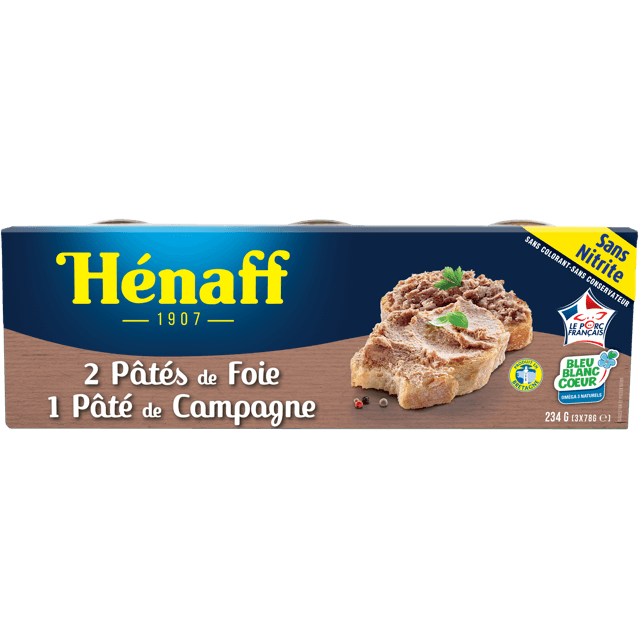 Pack 2 tins liver pâté + 1 tin Farmhouse Boutique de France