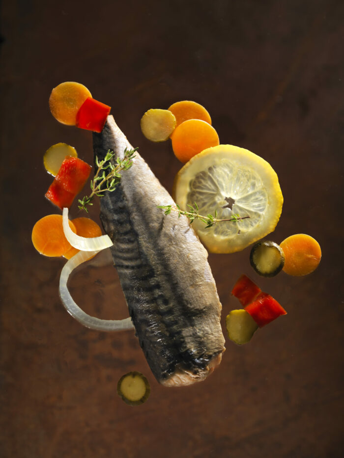 Mackerel with aromates and herbs