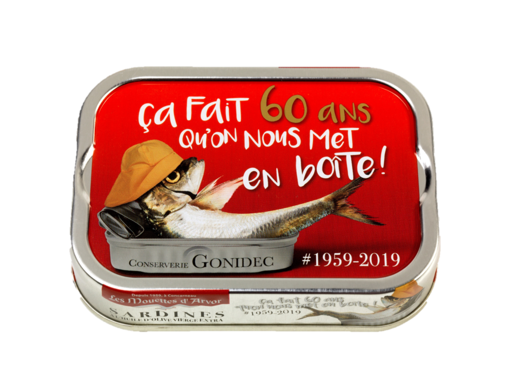 Sardines collector can for the 60th year old of the cannery gonidec