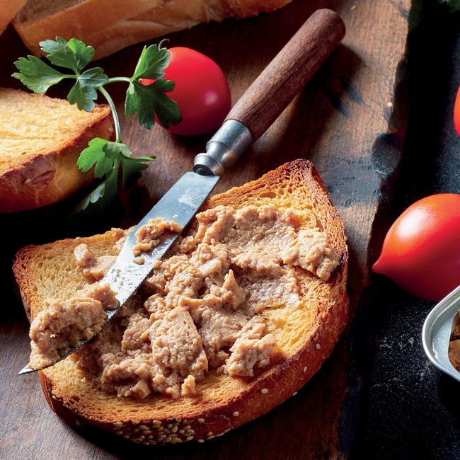 cod liver on a grilled bread